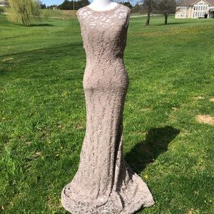 Beige formal long dress